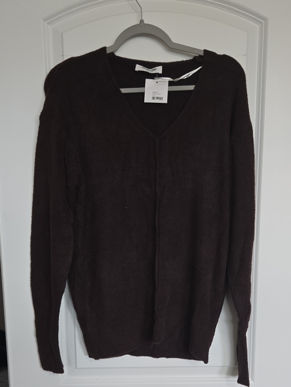 Double Zero Dark Brown V-Neck Sweater